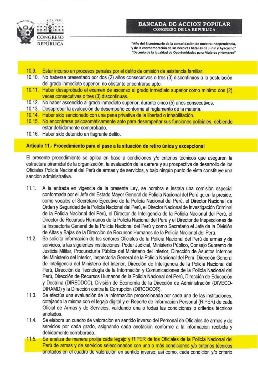 Hoy se debate proyecto de ley que podría pasar al retiro a miles de policías