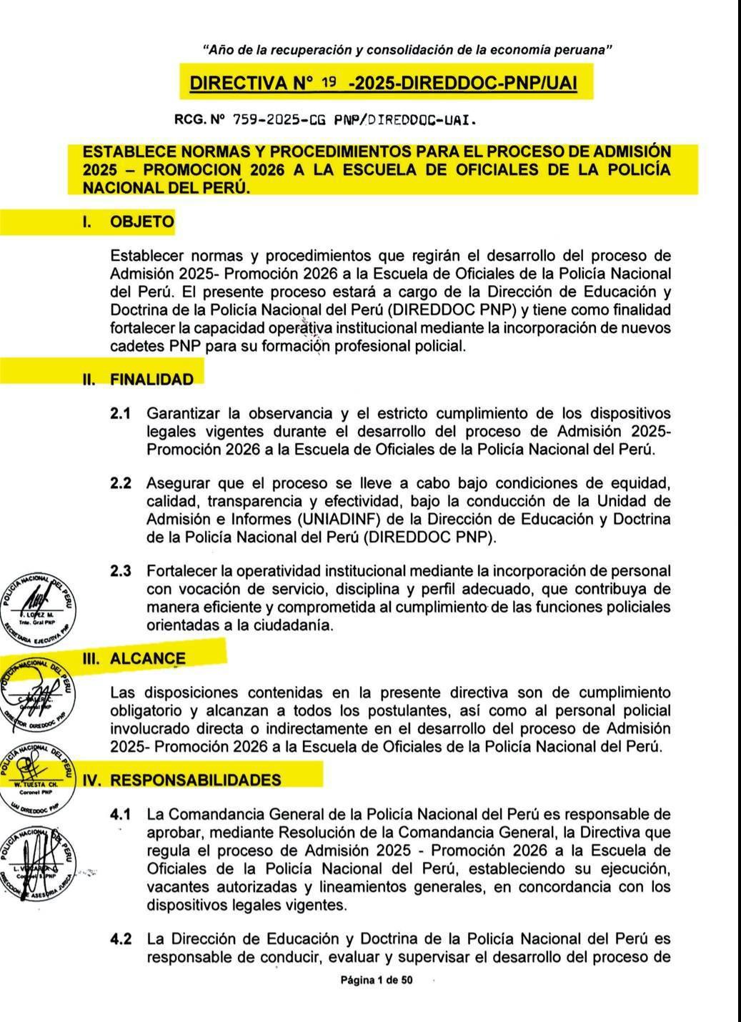 📢¡Amplían la fecha de preinscripción a la Escuela de Oficiales PNP!