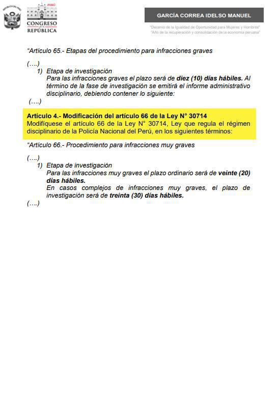 Proponen acelerar procesos disciplinarios PNP : plazos más cortos y decisiones rápidas Proponen acelerar procesos disciplinarios PNP : plazos más cortos y decisiones rápidas