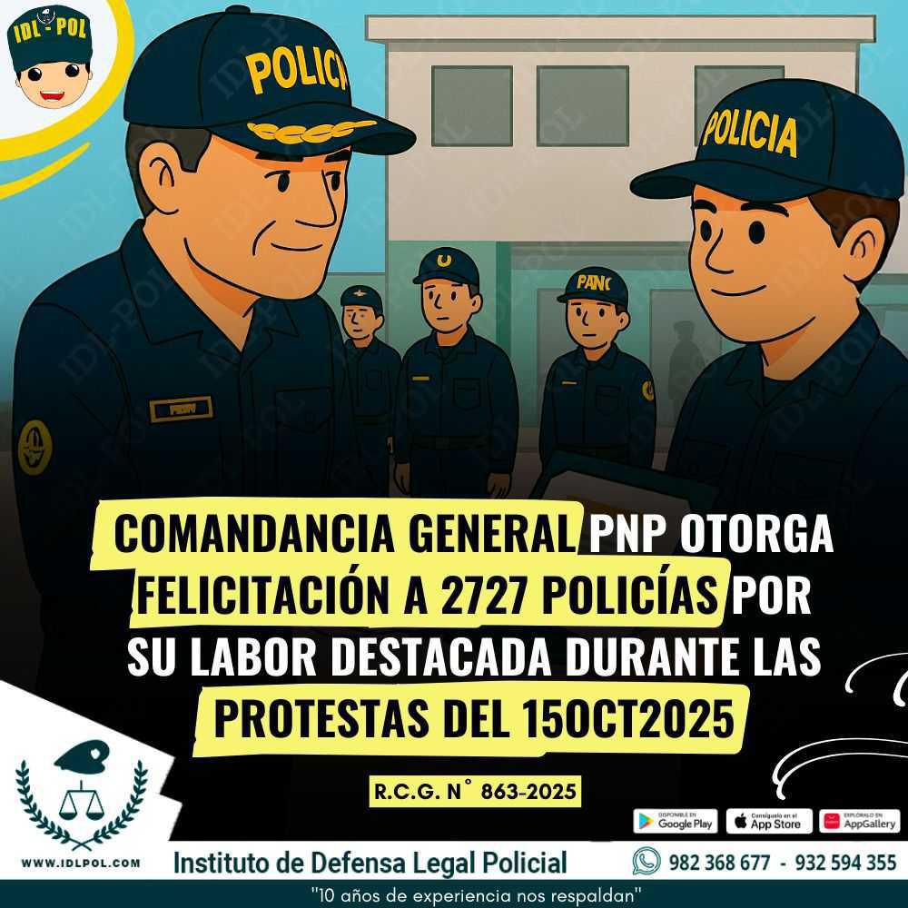 Felicitan a 2 727 policías por servicio en las protestas del 15OCT2025