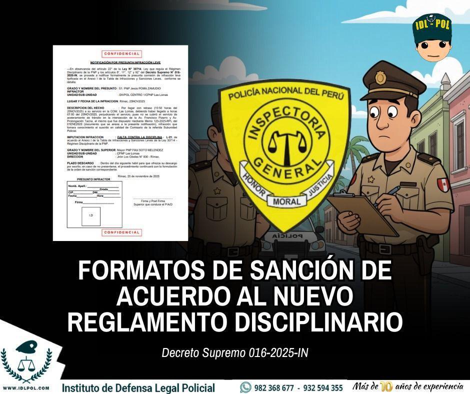 Descarga formatos de notificación y sanción con el nuevo reglamento PNP Descarga formatos de notificación y sanción con el nuevo reglamento PNP