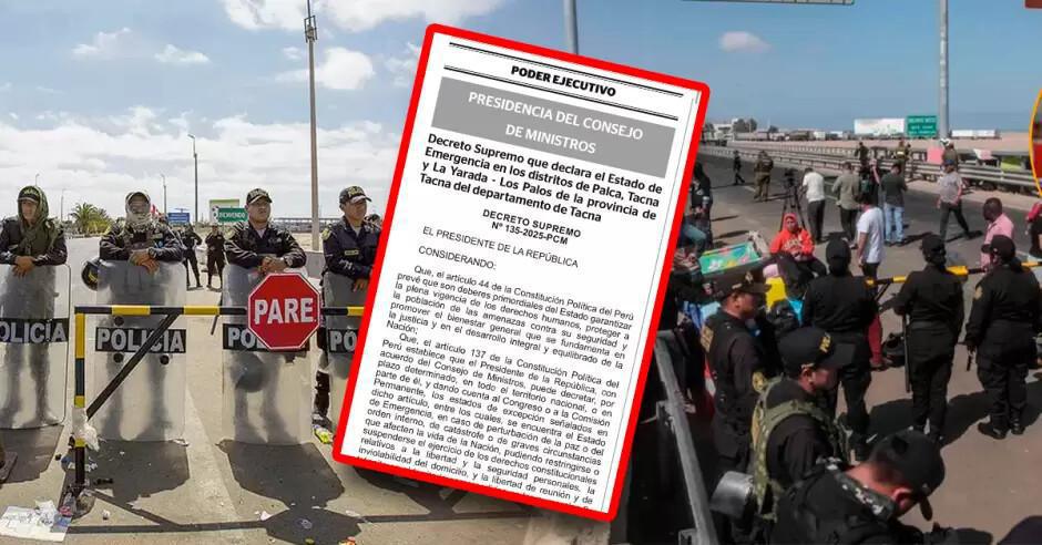 Declaran Estado de Emergencia por 60 días en la frontera Perú–Chile