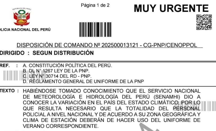 Disponen uso obligatorio del uniforme de verano