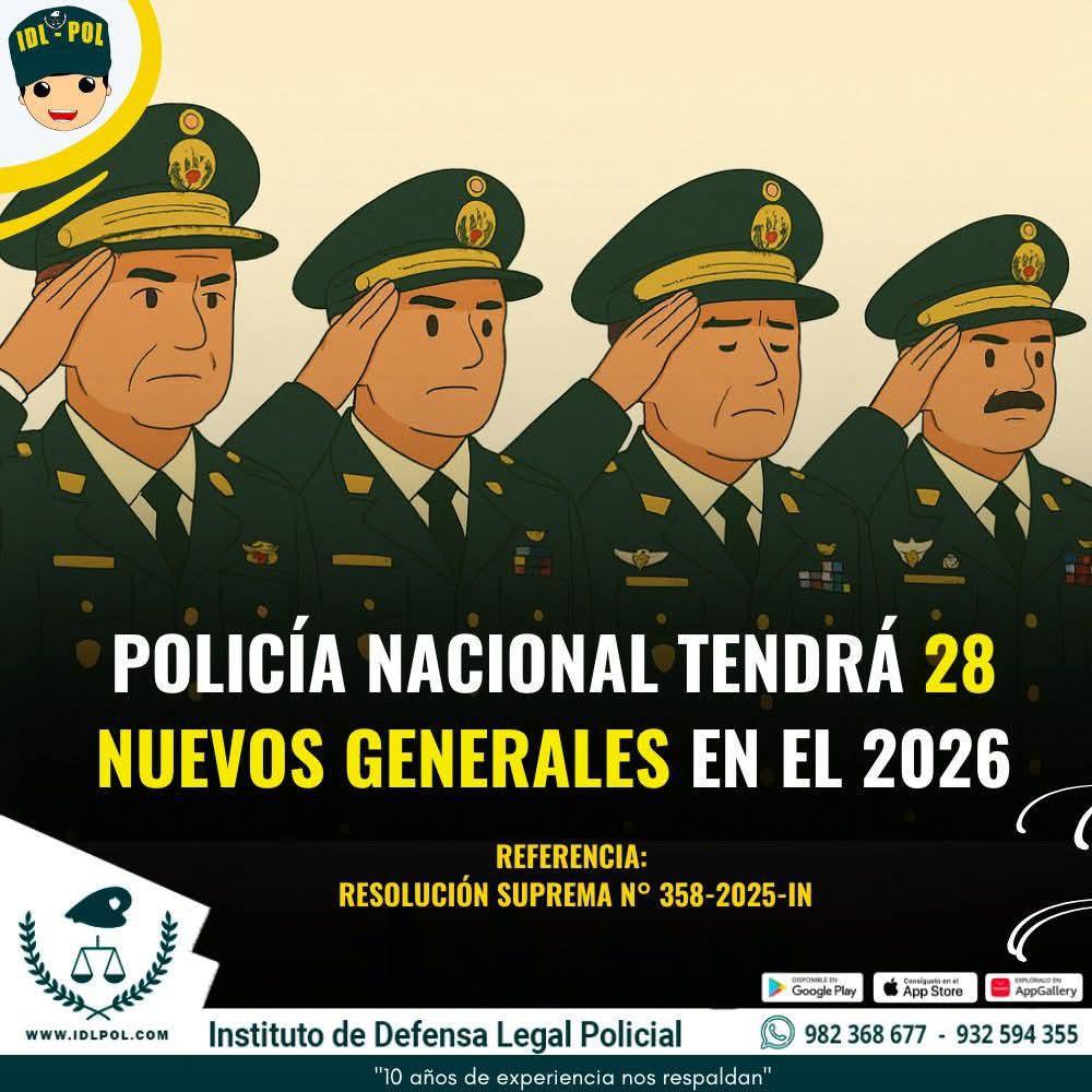 Definen vacantes para ascenso a Generales PNP 2025 (Promoción 2026) Definen vacantes para ascenso a Generales PNP 2025 (Promoción 2026)