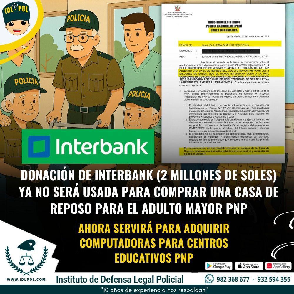 ¿Dónde terminaron los S/ 2 millones de Interbank para el bienestar policial?