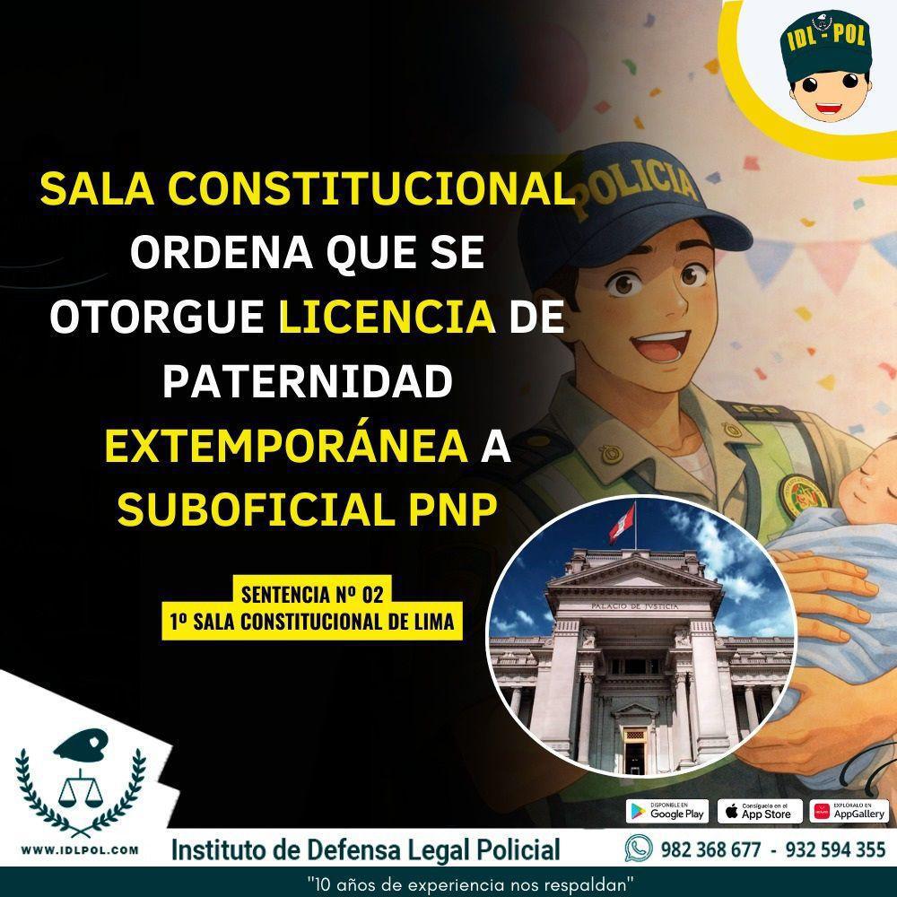 Precedente a favor de la familia policial: ordenan otorgar licencia de paternidad extemporánea para suboficial PNP