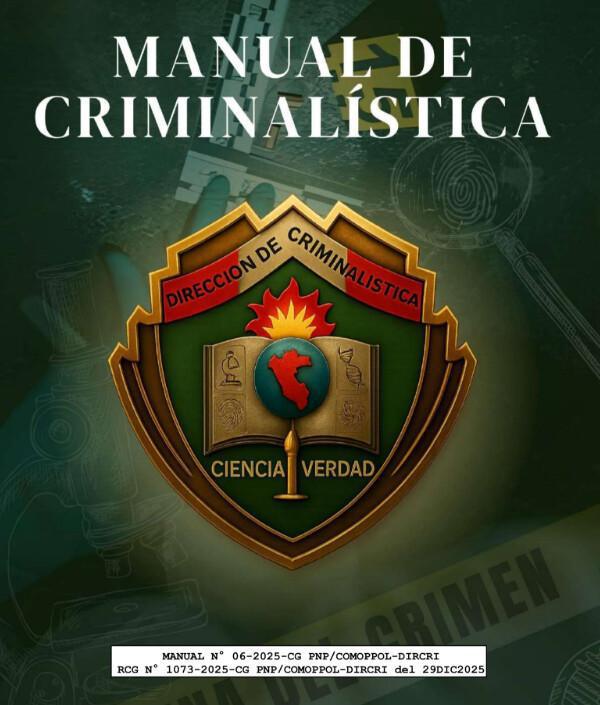 Publican nuevo Manual de Criminalística PNP 2026