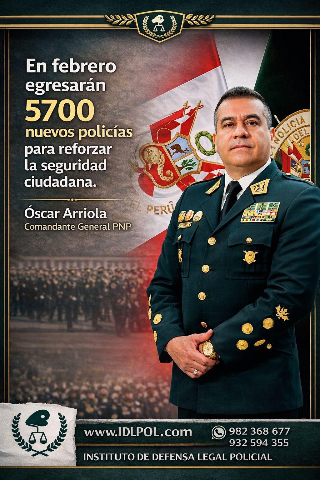 Anuncian el egreso de 5700 policías en FEB2026