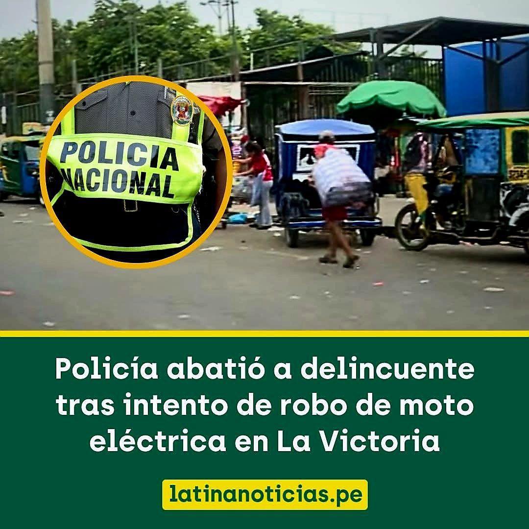 Asalto frustrado en La Victoria: policía abate a delincuente Asalto frustrado en La Victoria: policía abate a delincuente