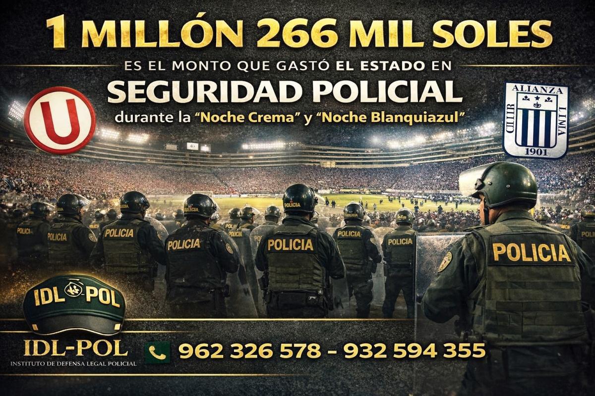 Más de 4,000 policías para eventos privados: estiman gasto estatal de más de S/.1 millón