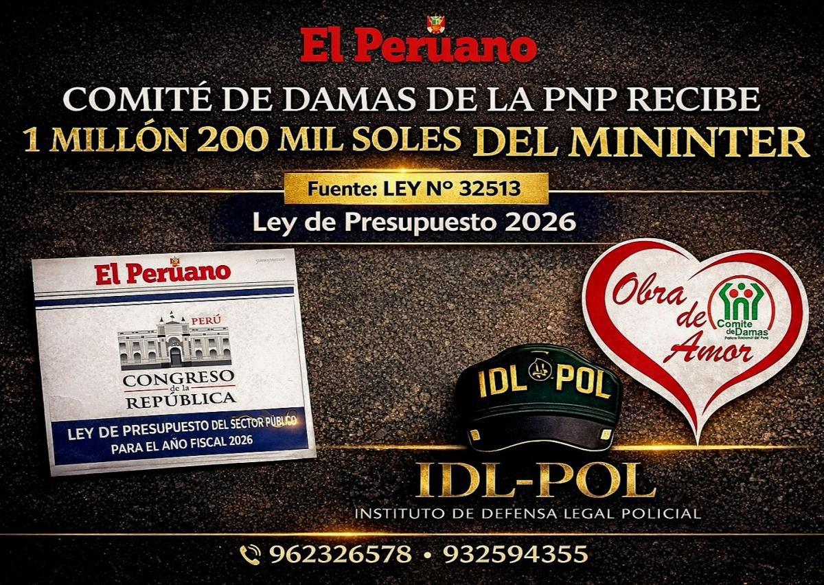 Asignan S/.1.2 millones al Comité de Damas PNP: preguntas que el MININTER debe responder Asignan S/.1.2 millones al Comité de Damas PNP: preguntas que el MININTER debe responder