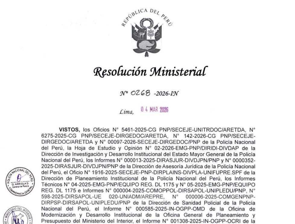 Nuevo reglamento de salud PNP en consulta pública: descarga anexos y participa con sugerencias Nuevo reglamento de salud PNP en consulta pública: descarga anexos y participa con sugerencias