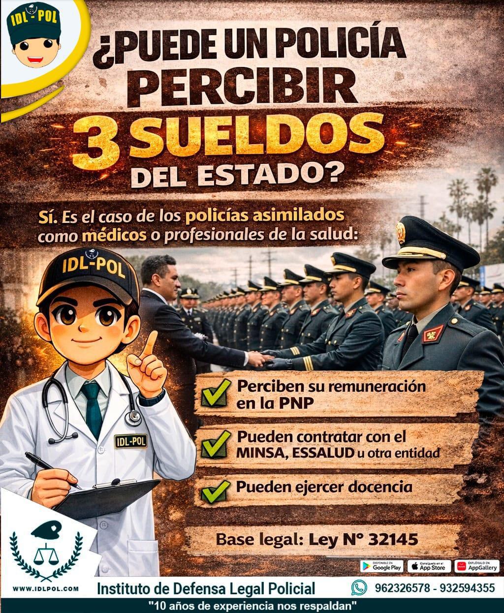 ¿Puede un policía percibir 03 sueldos del Estado? ¿Puede un policía percibir 03 sueldos del Estado?