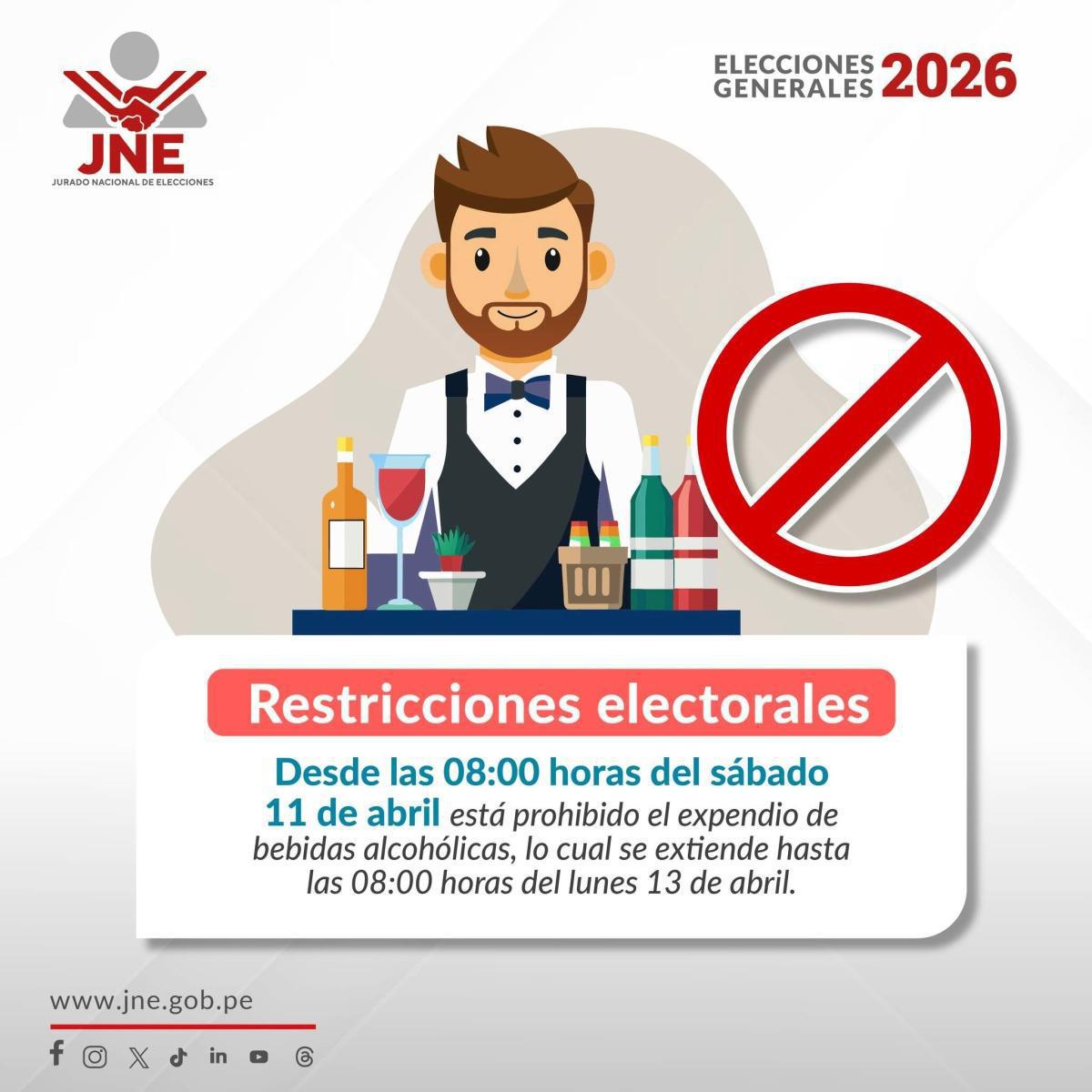 🚫🍻Comenzó la Ley Seca por las Elecciones Generales 2026 🚫🍻Comenzó la Ley Seca por las Elecciones Generales 2026