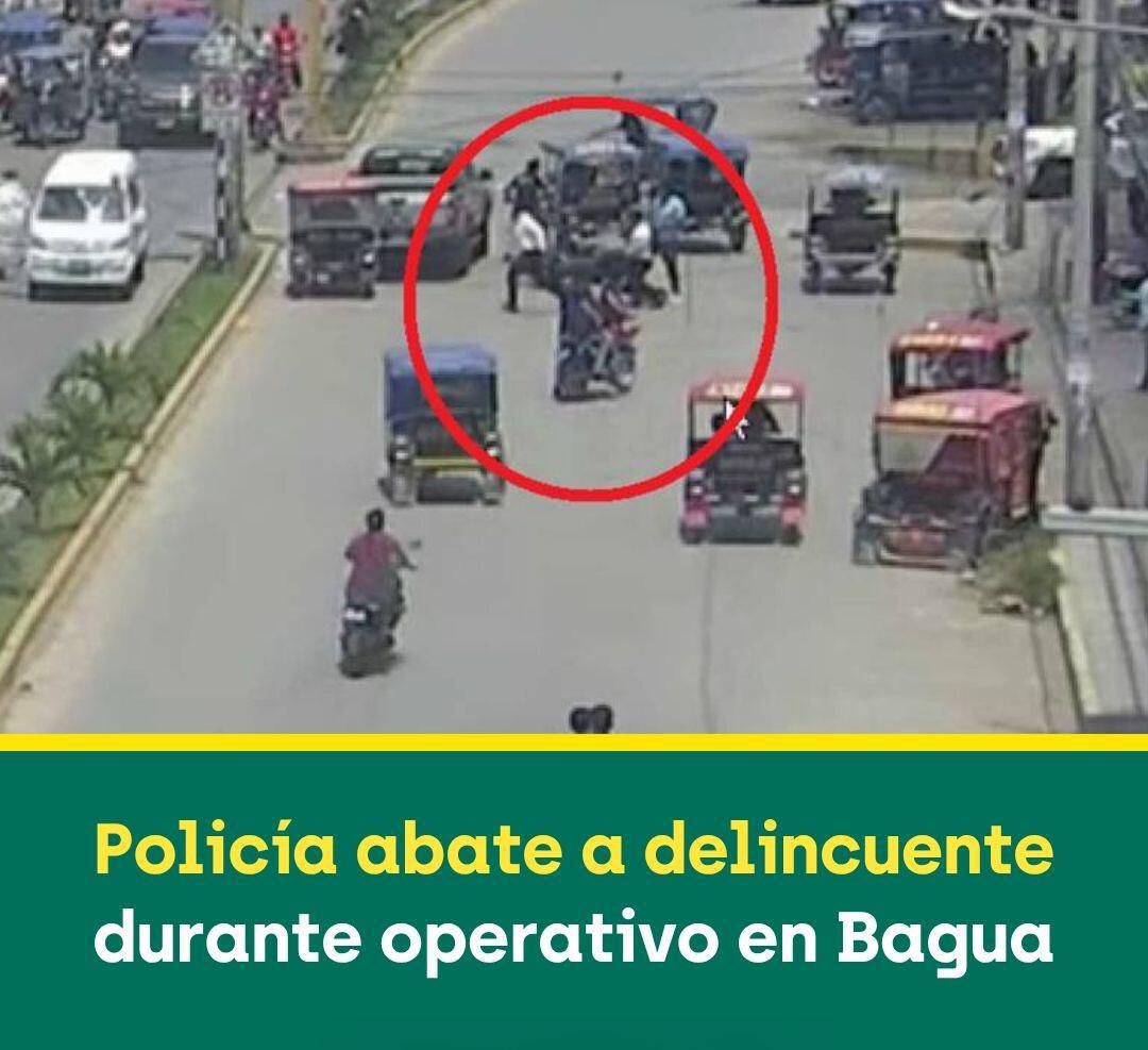 🚨¡Policía abate a delincuente en Bagua tras feroz asalto!