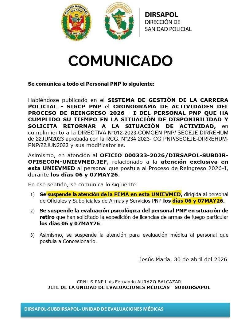 Anuncian suspensión de FEMA y evaluaciones médicas Anuncian suspensión de FEMA y evaluaciones médicas