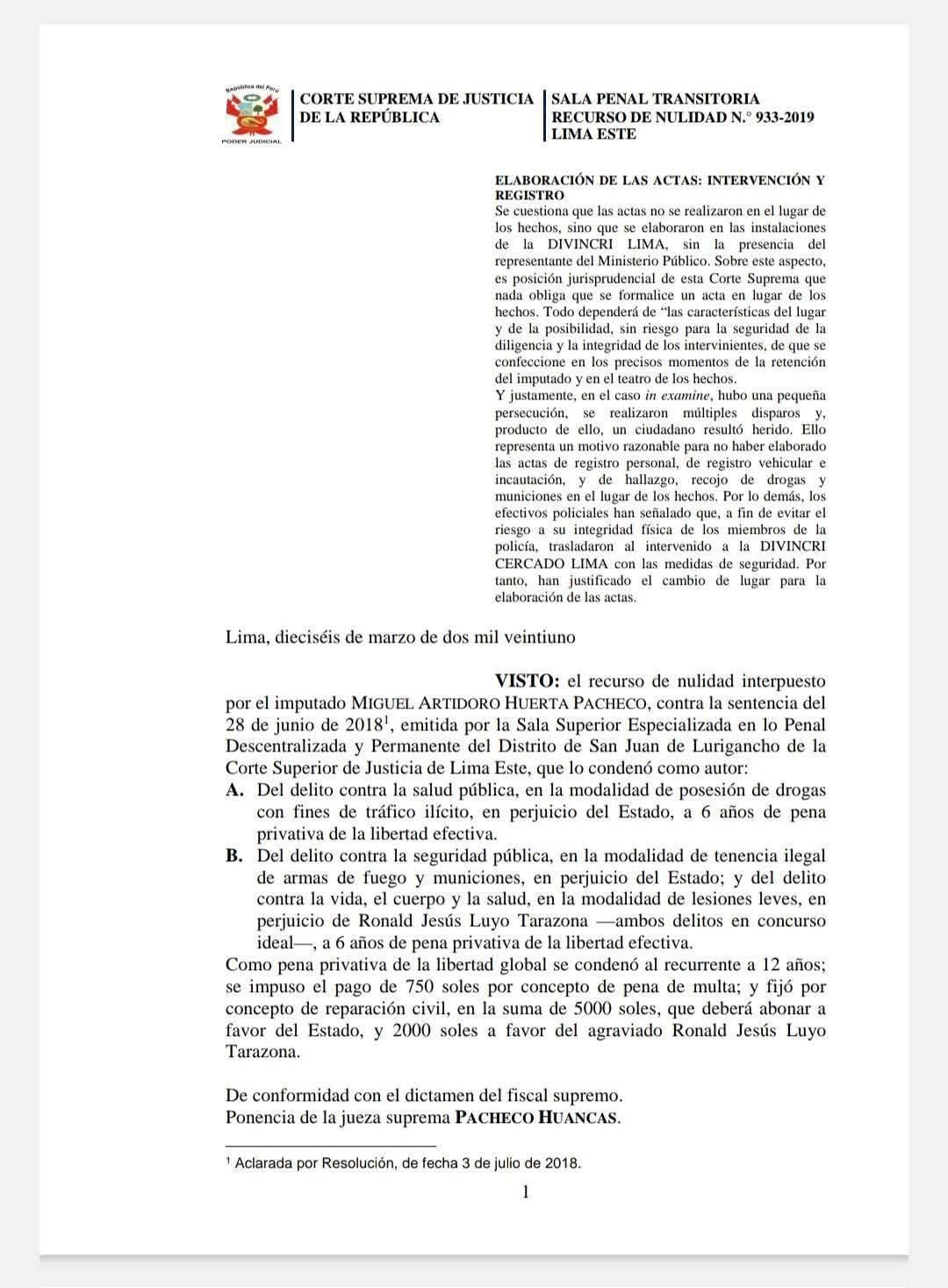 ¿Es nula el acta policial si no se redactó en el lugar de los hechos?