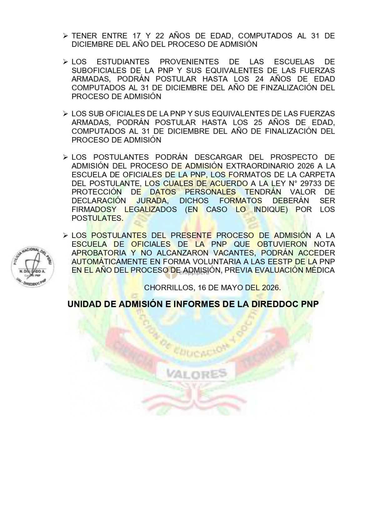Abren convocatoria para postular a la Escuela de Oficiales 2026 Abren convocatoria para postular a la Escuela de Oficiales 2026