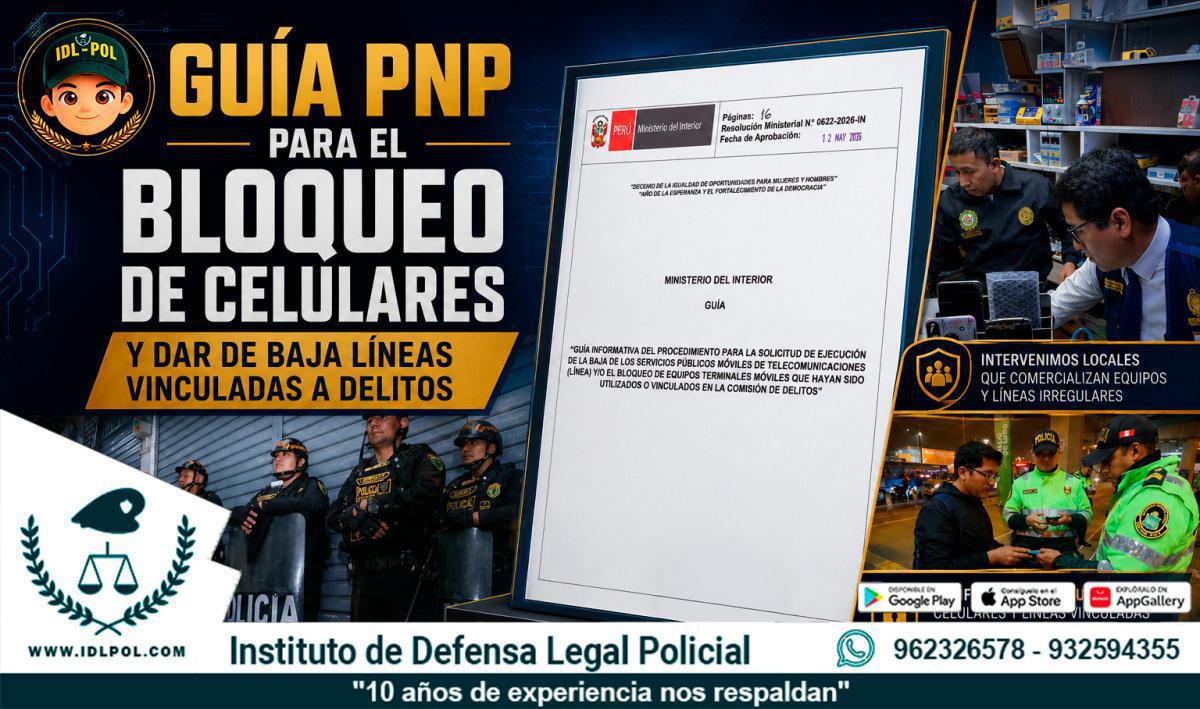 Aprueban guía para bloquear celulares vinculados a delitos en tiempo récord