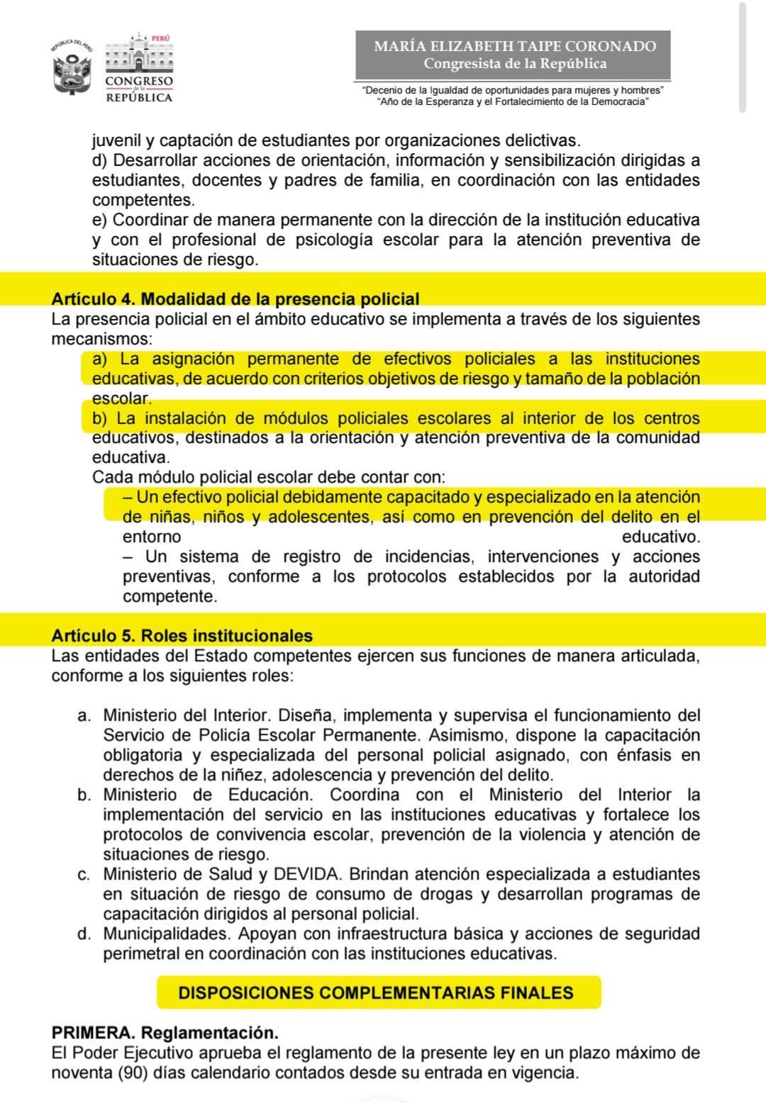 Proponen asignar policías de manera permanente en colegios públicos y privados del país
