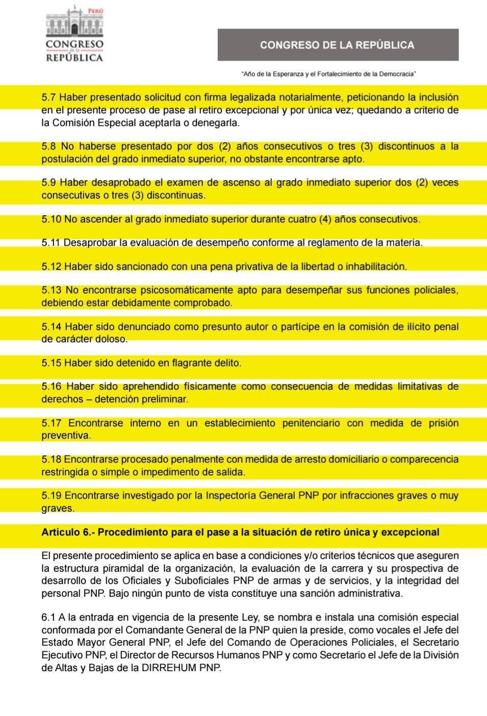 🚨Perú Libre plantea retiro excepcional masivo y reestructuración total de la PNP