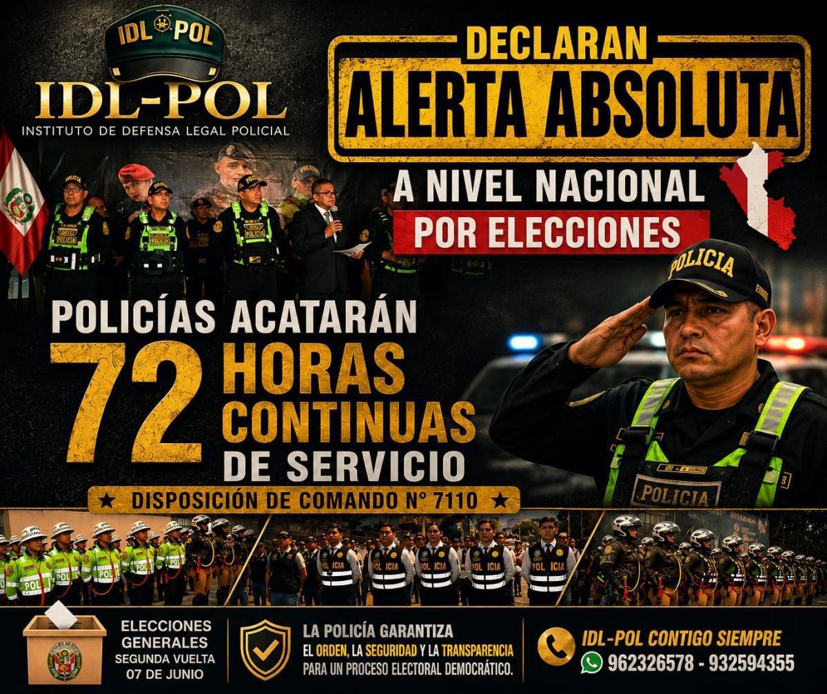 PNP Declara Alerta Absoluta a Nivel Nacional