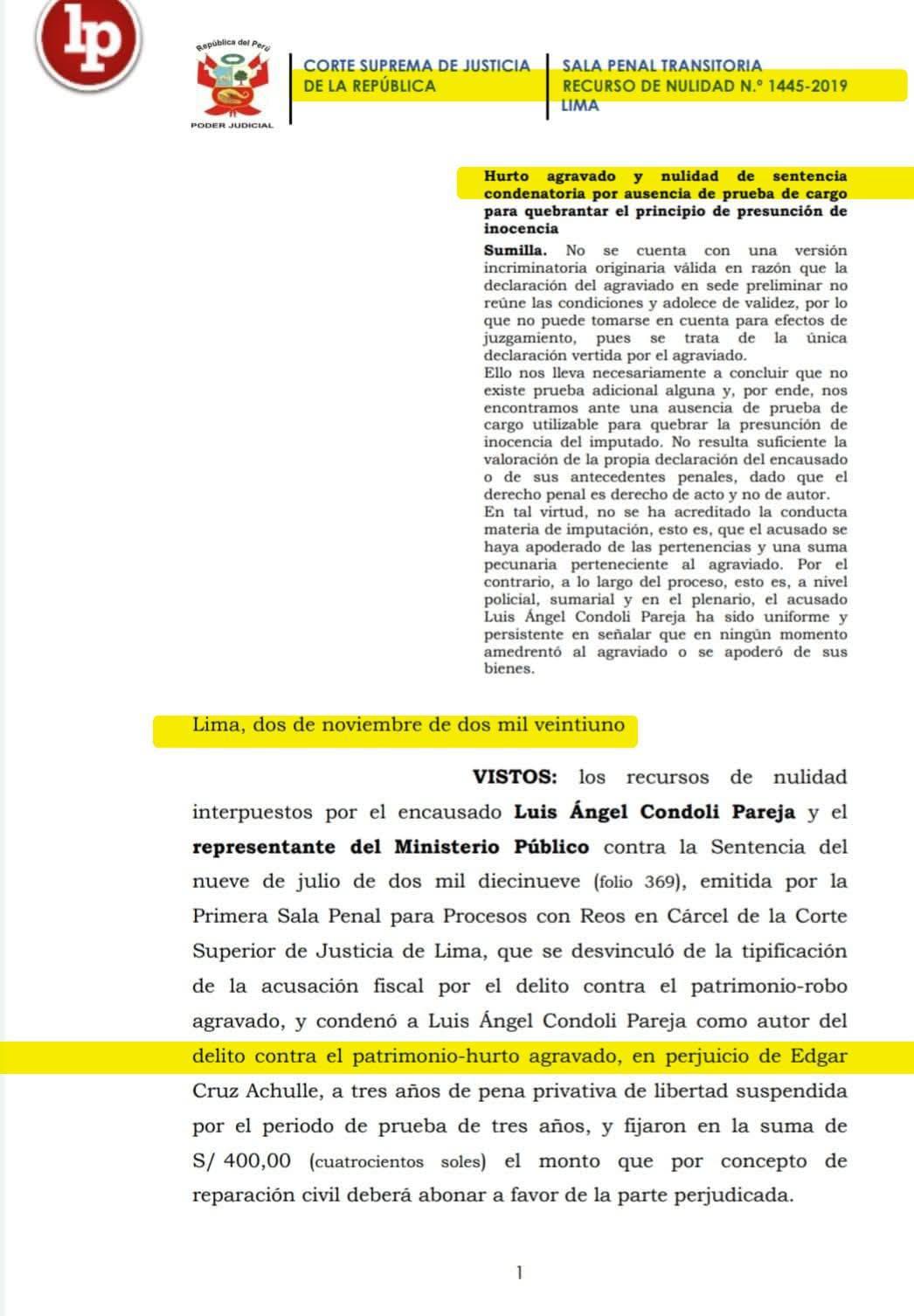 👮‍♂️Declaración policial no bastó: Suprema anula condena contra sujeto intervenido tras huida