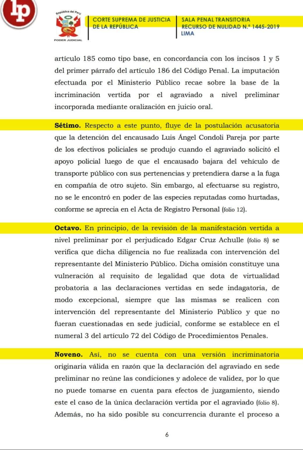 👮♂️Declaración policial no bastó: Suprema anula condena contra sujeto intervenido tras huida 👮♂️Declaración policial no bastó: Suprema anula condena contra sujeto intervenido tras huida