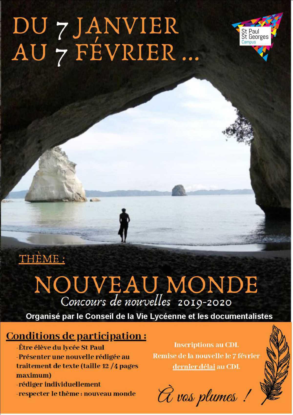 Concours de Nouvelles du 7 janvier au 7 février  Concours de Nouvelles du 7 janvier au 7 février