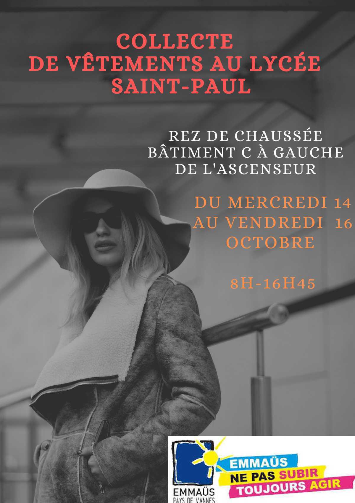 Collecte de vêtements - Bâtiment C Collecte de vêtements - Bâtiment C