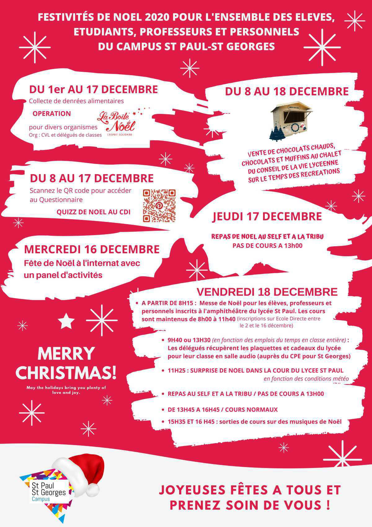 Festivités de Noël sur le Campus Festivités de Noël sur le Campus