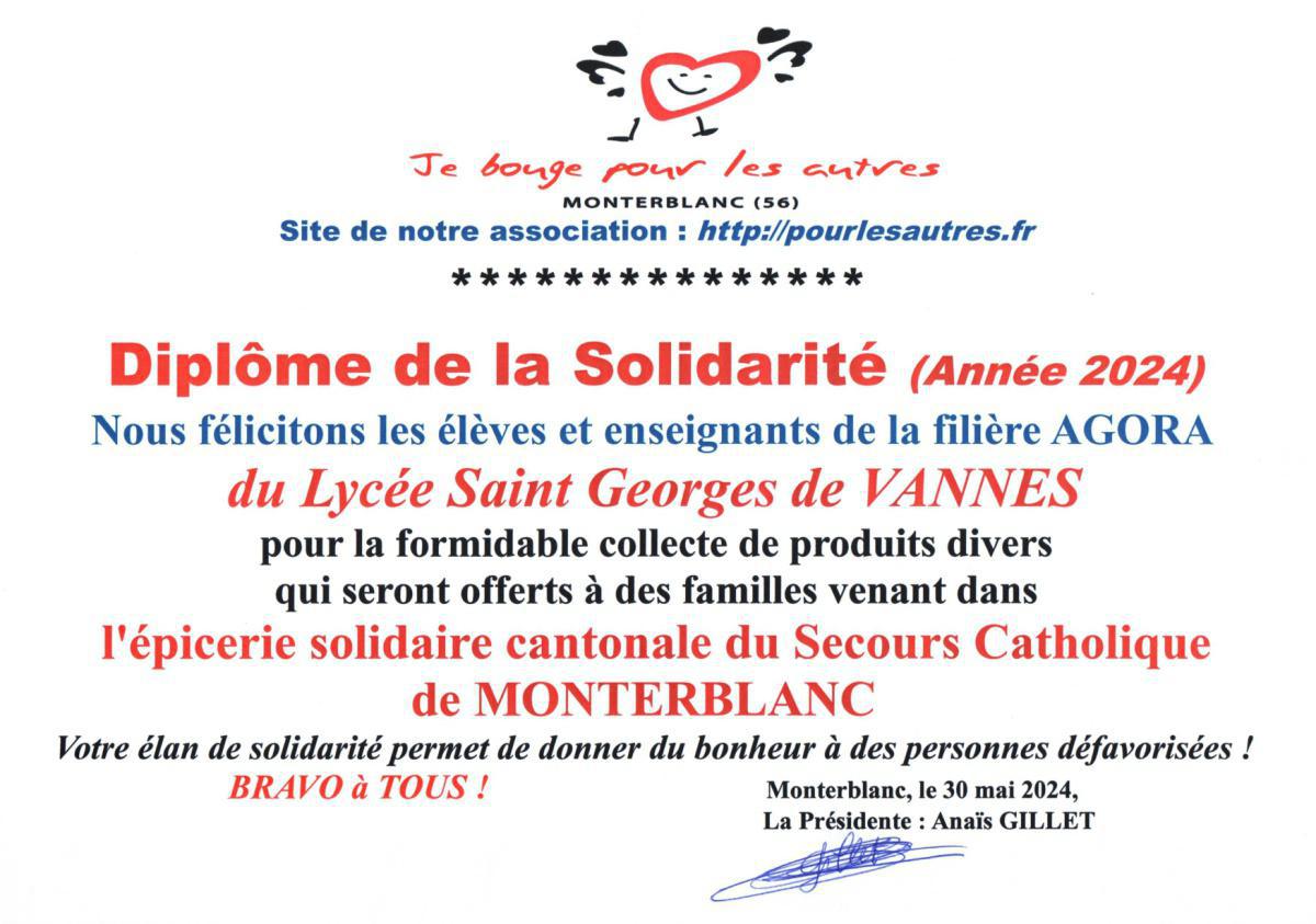 [ST-GEORGES] Action solidaire 