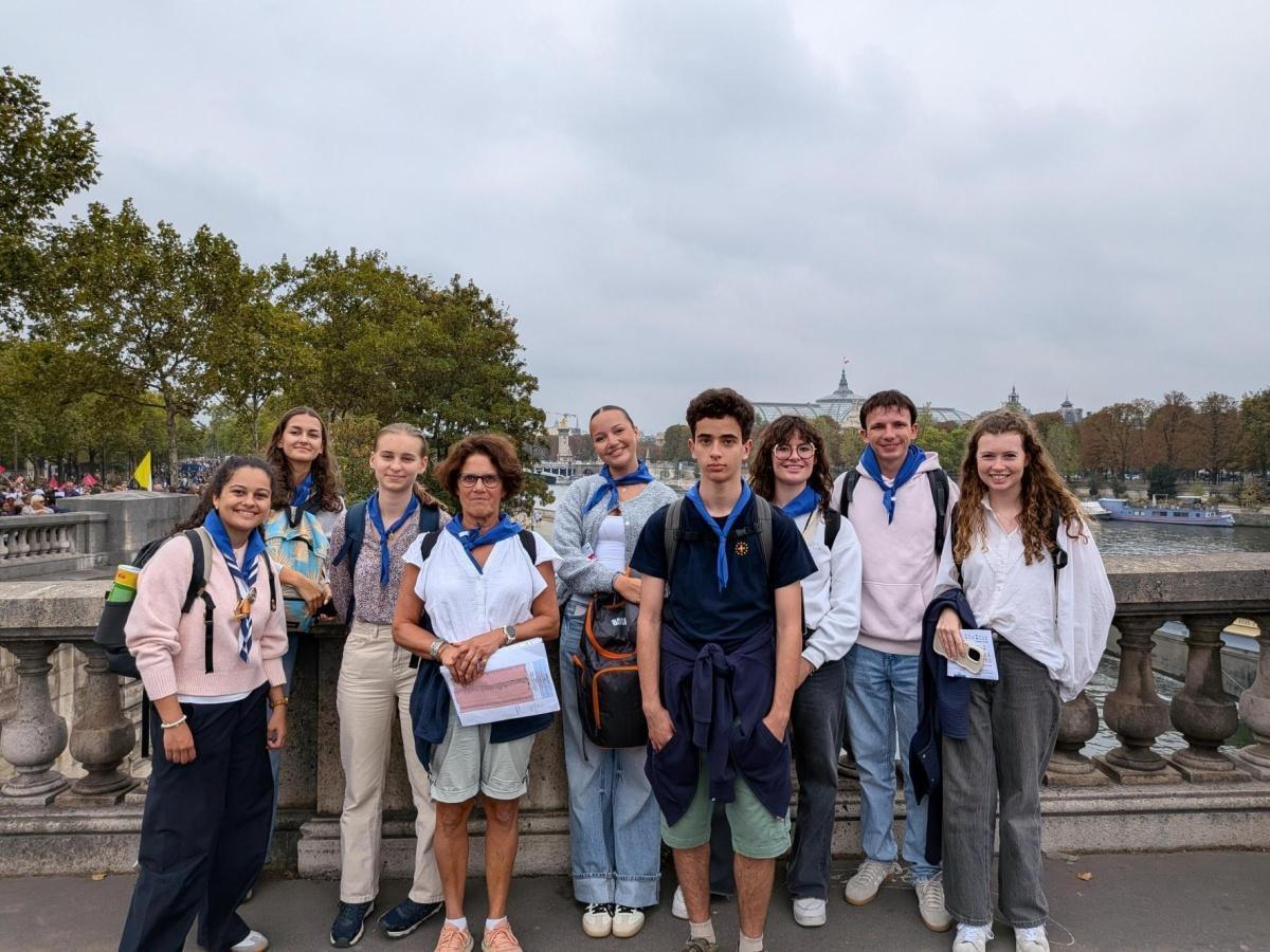 Nos élèves à Paris pour la venue du Pape 