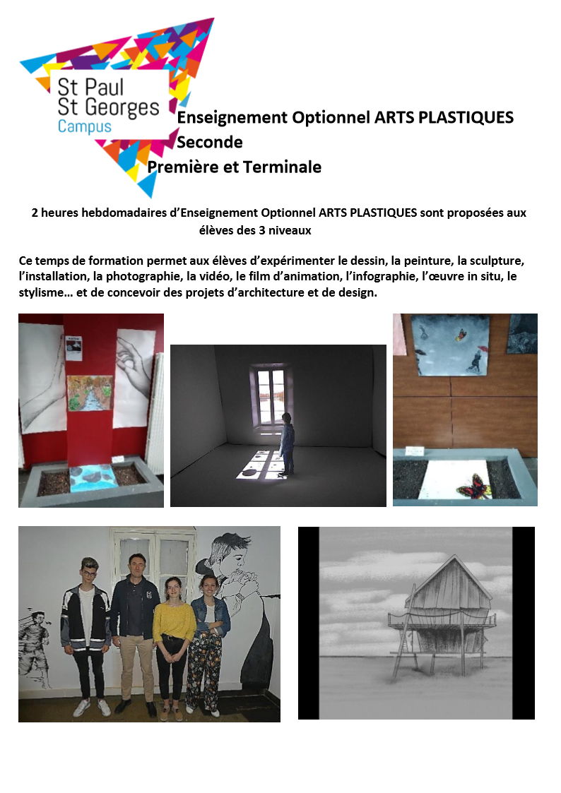 Les arts plastiques, une option accessible aussi en classe de première