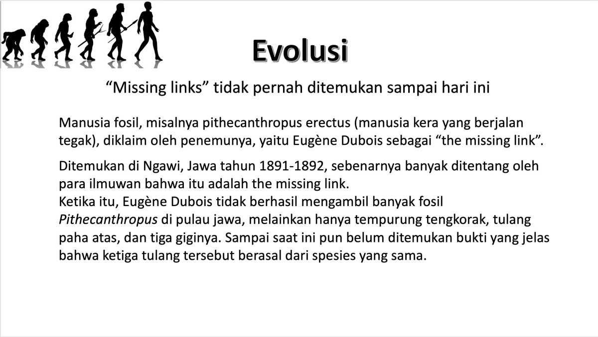 Evolusi? tidak terbukti