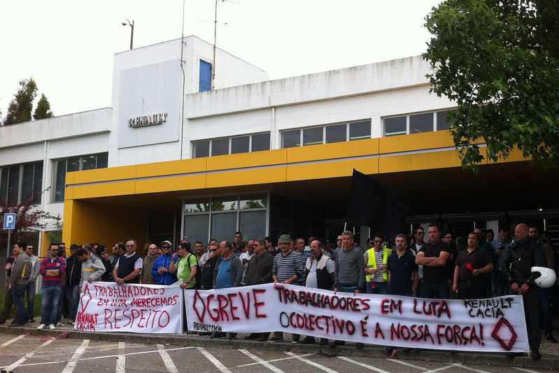 Grève à l'usine Renault Cacia au Portugal