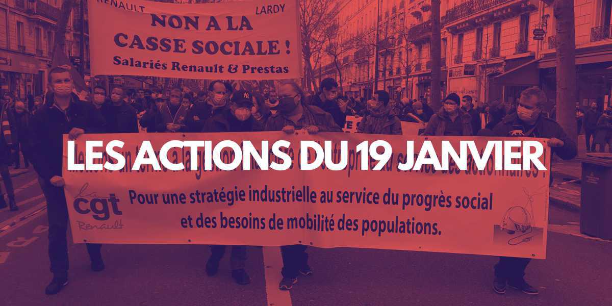Les actions de la CGT Renault pour cette journée de mobilisation contre la réforme des retraites