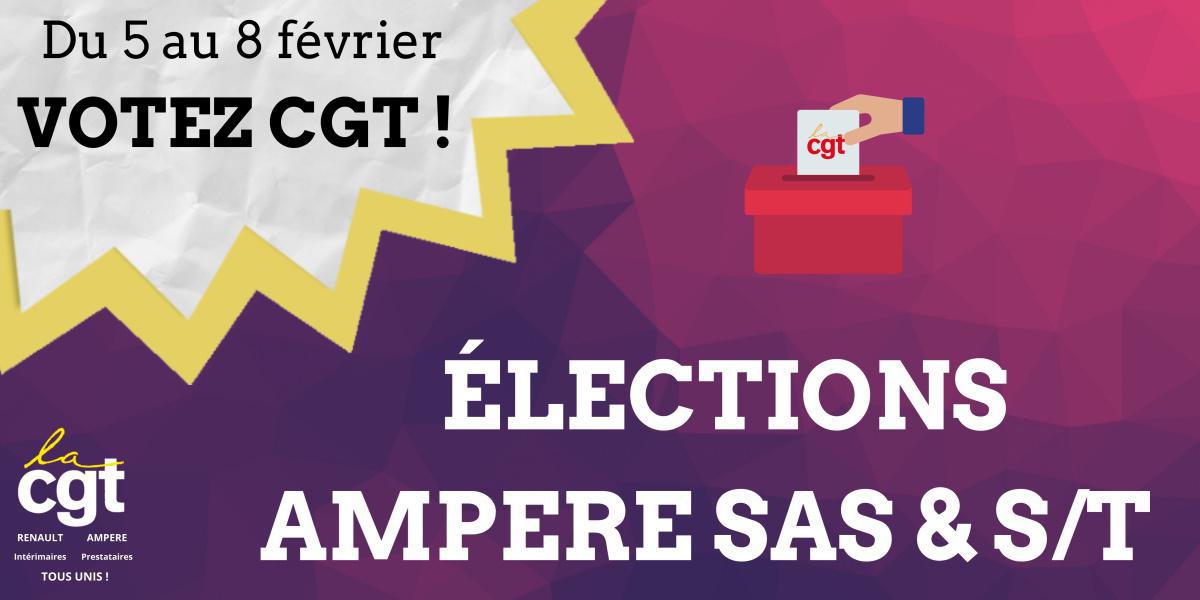 Élections Ampère SAS & S/T : La CGT un syndicat pour toutes et tous !