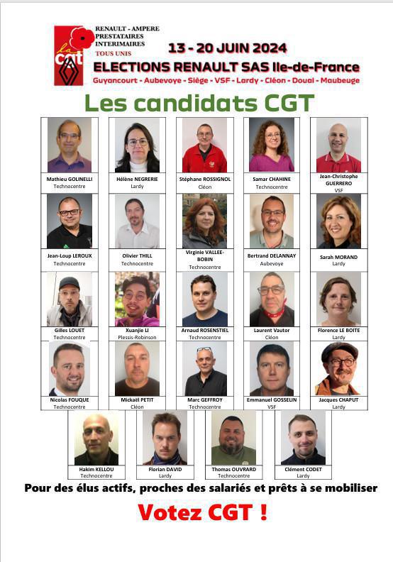 Elections Etablissement Ile-de-France : Les propositions CGT. Elections Etablissement Ile-de-France : Les propositions CGT.