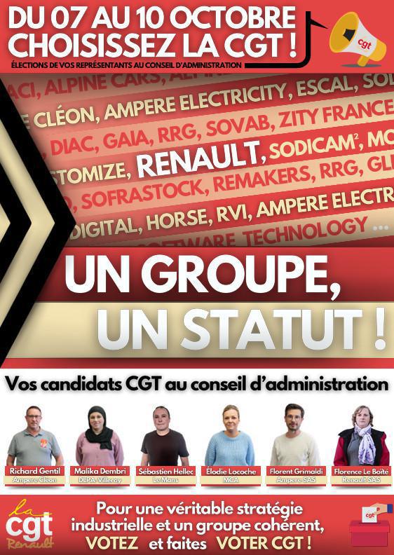 Du 7 au 10 octobre choisissez la CGT (Elections de vos représentants au conseil d'administration) Du 7 au 10 octobre choisissez la CGT (Elections de vos représentants au conseil d'administration)