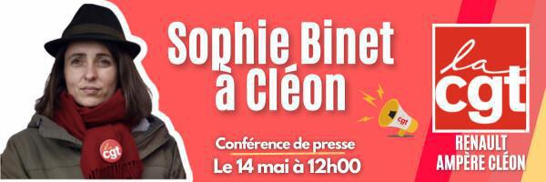 14 Mai - Visite et conférence de presse de Sophie Binet à l'usine de Cléon 14 Mai - Visite et conférence de presse de Sophie Binet à l'usine de Cléon