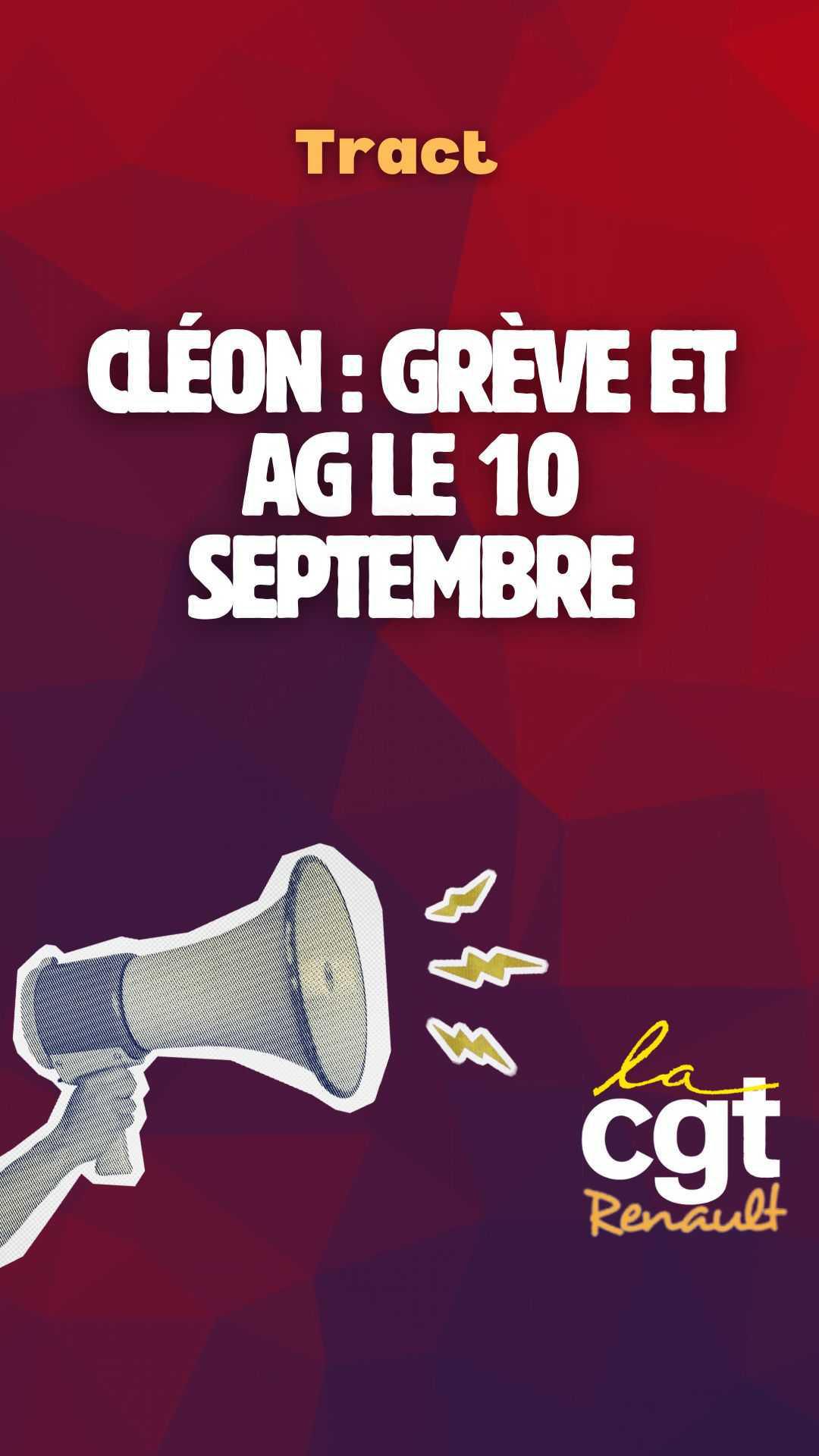 Cléon : Appel à la grève et AG le 10 septembre Cléon : Appel à la grève et AG le 10 septembre