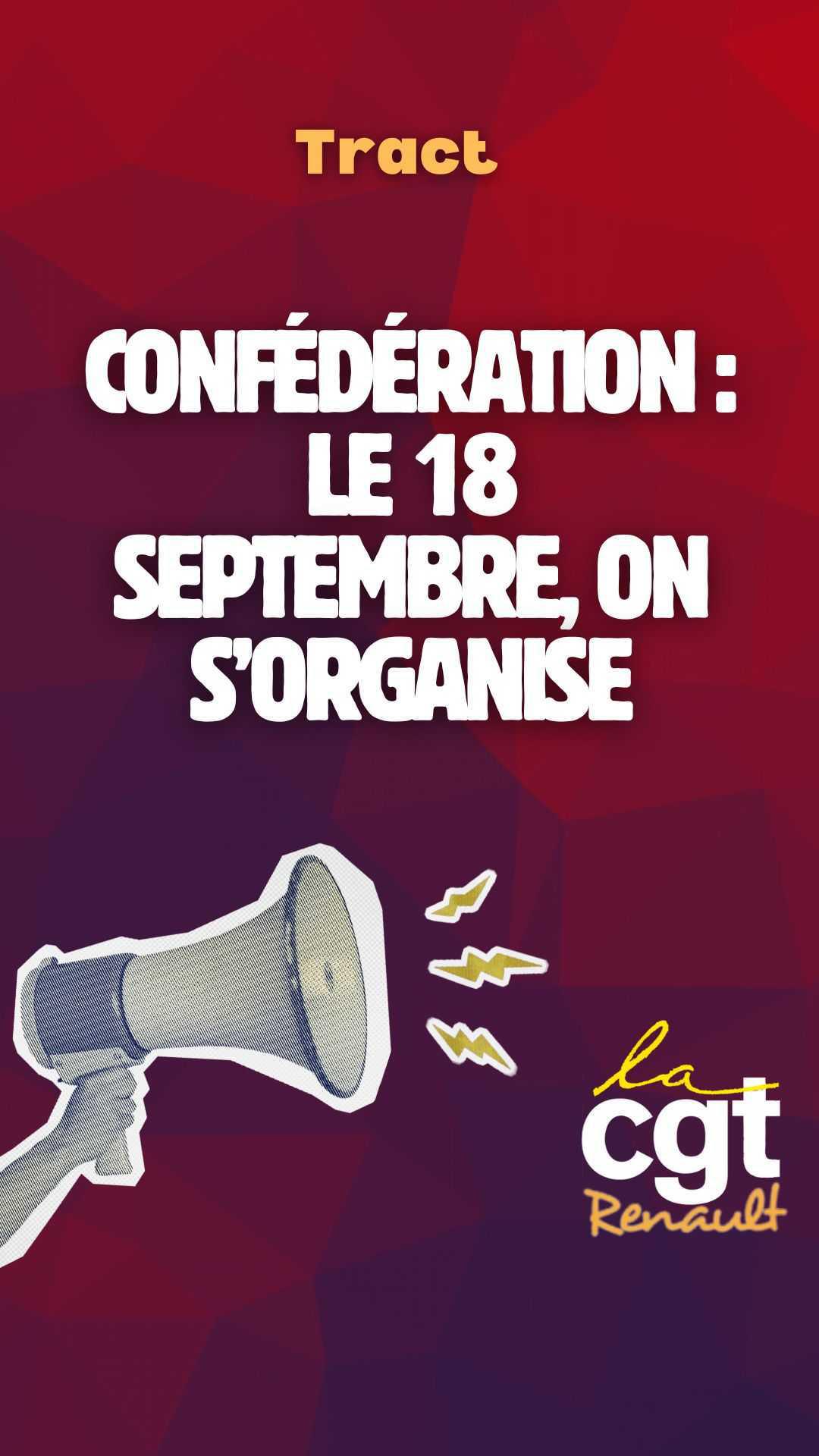 Le 18 septembre, on s’organise ! Le 18 septembre, on s’organise !