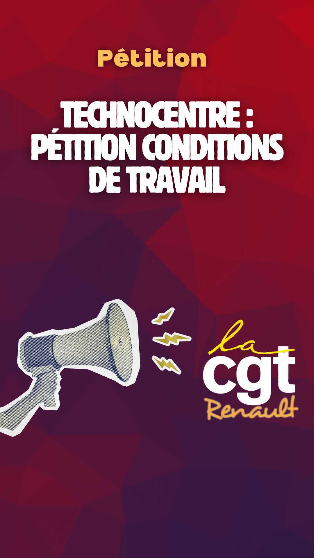 Pétition Technocentre Amélioration conditions (travail, transport, restauration) sur site