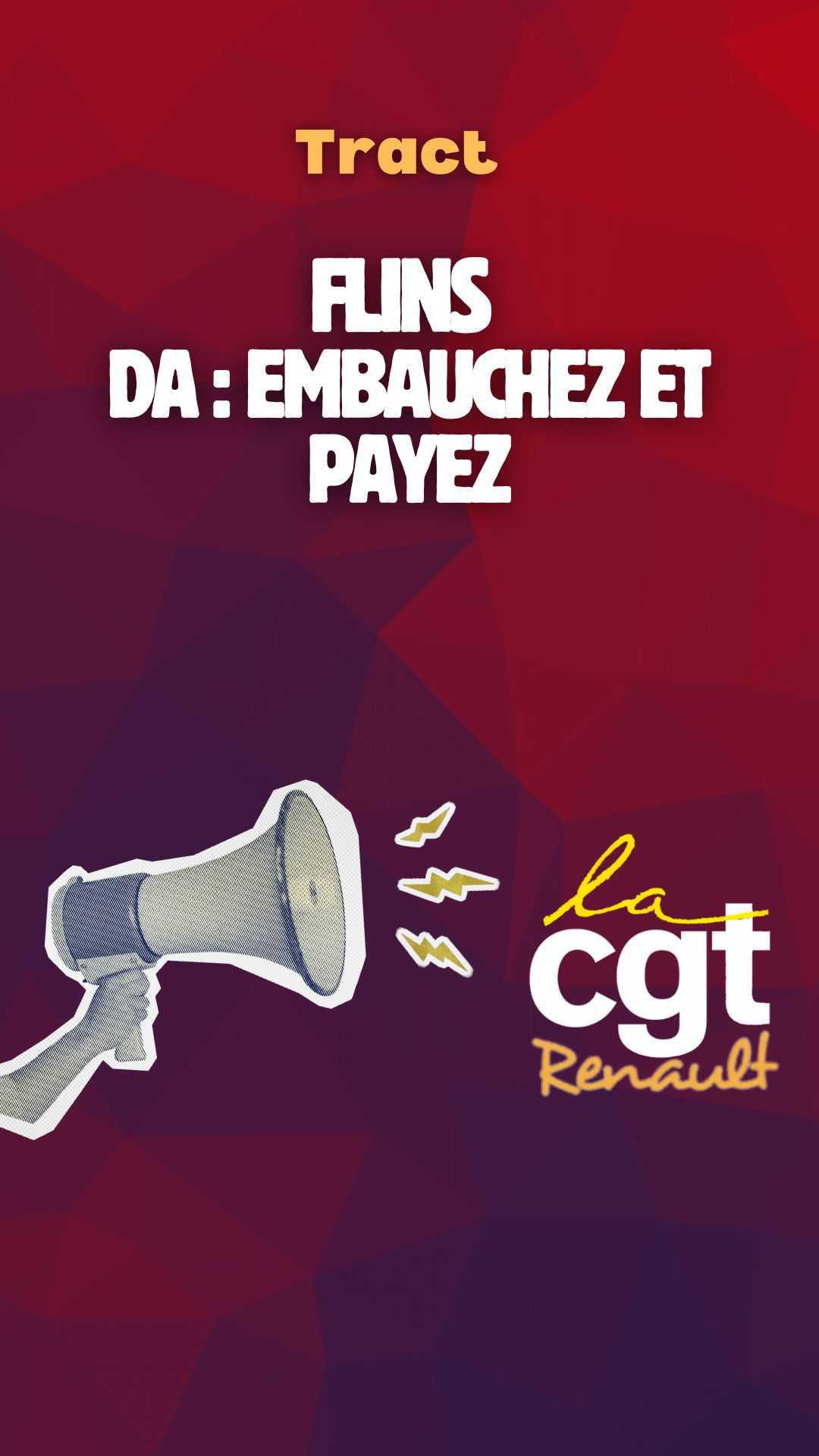 Flins : DA, embauchez et payez !