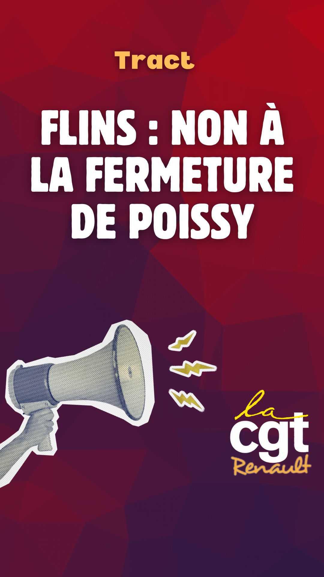 Flins : Non à la fermeture de Poissy Flins : Non à la fermeture de Poissy
