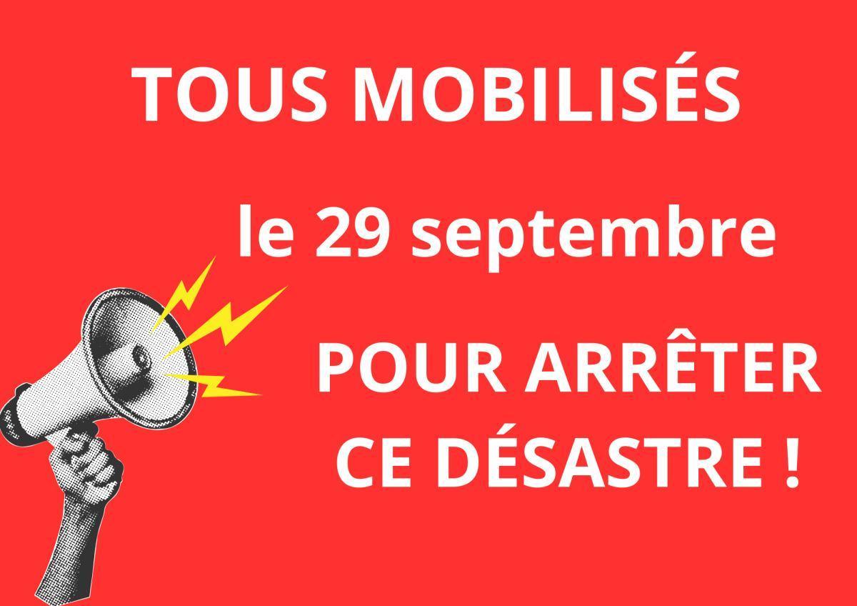 Tous mobilisés le 29 septembre !
