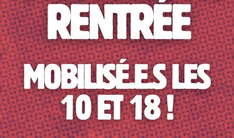 Courrier de rentrée : Mobilisé.e.s les 10 & 18 septembre !