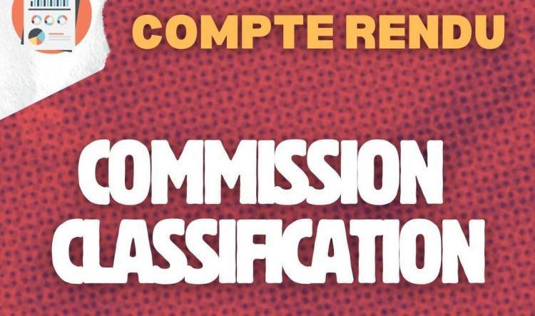 Compte rendu commission classification RRG