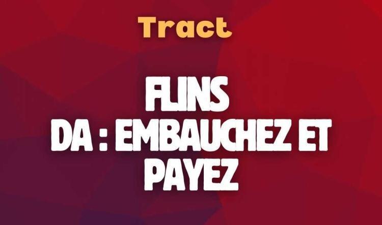 Flins : DA, embauchez et payez !